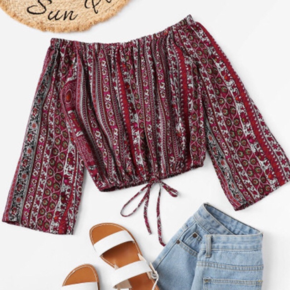 Brand New off the shoulders crop top.